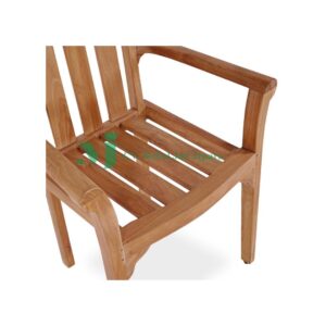 stacking 3 slat arm chair