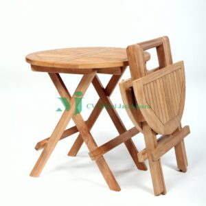 TEAK FOLDING SIDE TABLE