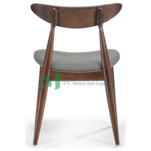 Wilhelmina dining chair, light gray,walnut