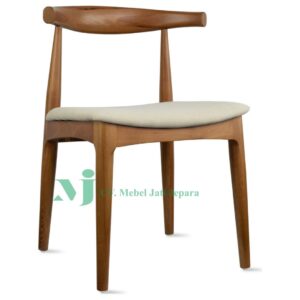 deer antlers dining chair, espresso and beige fabric