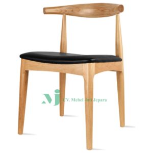 deer antlers dining chair, natural and black seat