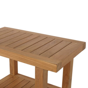 TEAK WOOD RECTA STOOL - Image 4